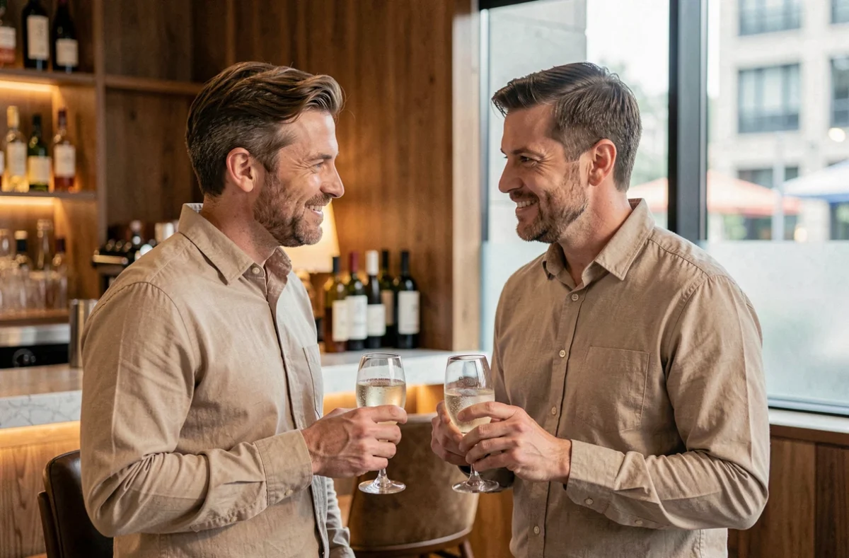 Couple lors d'un premier rendez-vous dans un restaurant chic après s'être rencontré sur un site de rencontres élite